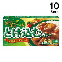 10-Pack S&B Oishisa Gyutto Tokekomu Curry Sauce Mix (Medium Hot) 140 g