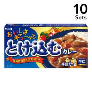 【10개 세트】S&B 진한 맛이 녹아드는 카레 매운맛 140g