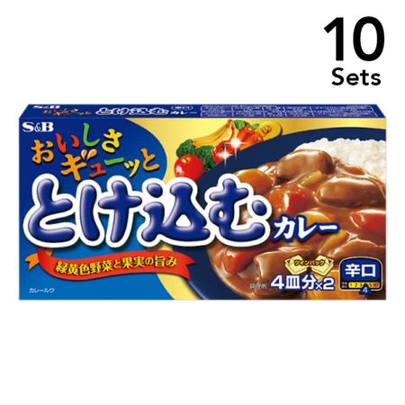 【10개 세트】S&B 진한 맛이 녹아드는 카레 매운맛 140g