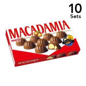 【Set of 10】 9 grains of Meiji Macadamia Chocolate