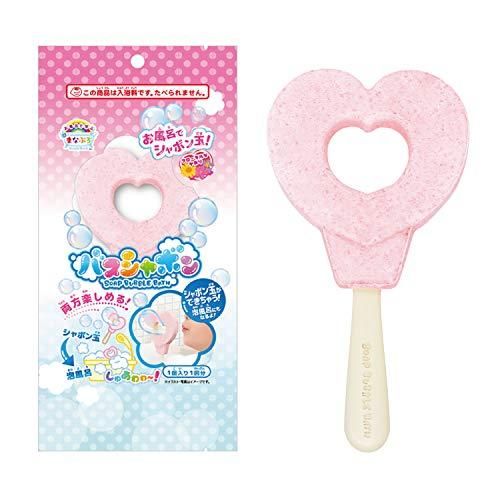 在浴缸中學習 Manaburo 在浴缸中泡肥皂泡！心形花香沐浴皂