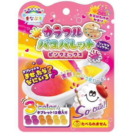 お風呂で学ぶ まなぶろ カラフル バスパレット ピンクミックス(ピンク オレンジ きいろ 各4個)