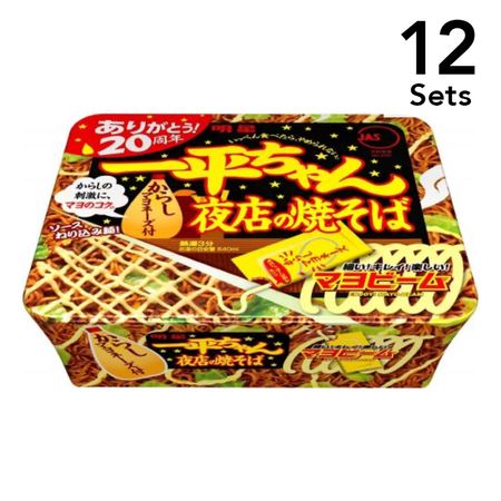 【12개 세트】묘조 잇페이짱 야시장 야키소바 컵 135g