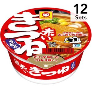 【Set of 12】 Maru -kun Red Fox Bean Udon East Cup 41g