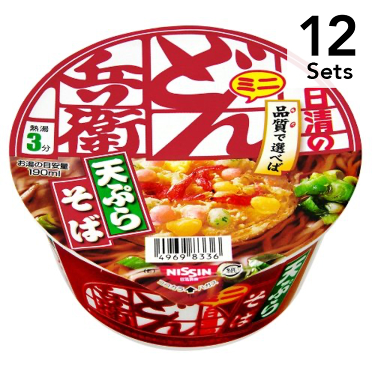 日清食品 日清兵衛 [ 12入組] 日清食品咚兵衛天婦羅蕎麥麵迷你東日本 46g