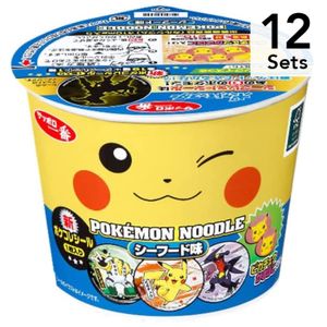 [12 조각] Sanyo Foods Sapporo Ichiban Pokemon Noodle 해산물 맛 37g