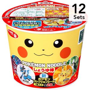 [12 세트] Sanyo Foods Sapporo Ichiban Pokemon Noodle 간장 맛 38G