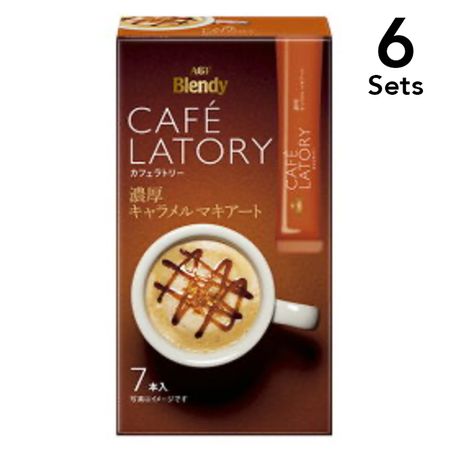 [Set of 6] Blendy Cafe Latory Stick Rich Caramel Macchiato 7 sticks