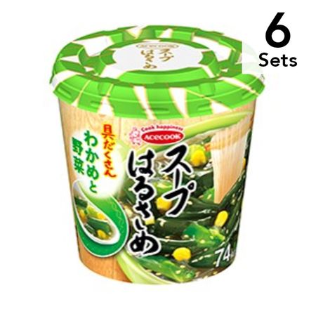 [Set of 6] Soup Harusame with Seaweed and Vegetables