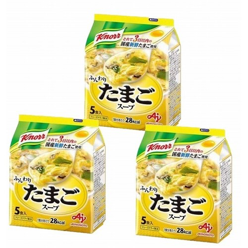 【Set of 3】Knol fluffy egg soup bag 5 meals