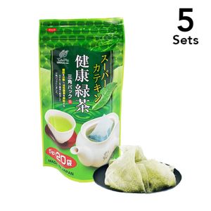 【Set of 5】Super cartechin health green tea triangle pack 5g x 20 bags