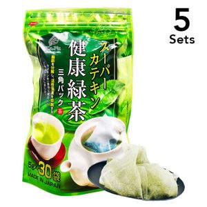 【Set of 5】Super category healthy green tea triangle pack 5g x 30 bags