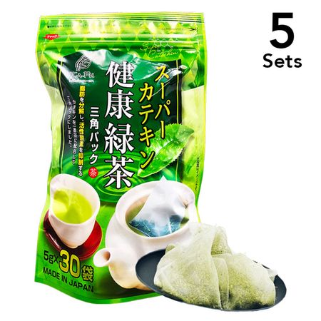 [ 5 件入組] 超級兒茶素健康綠茶三角包 5g x 30 包