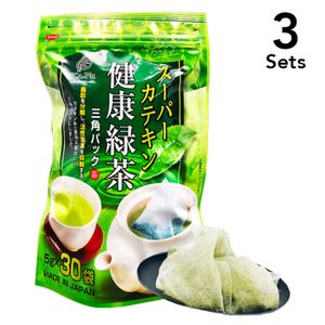 【Set of 3】Super cartechin health green tea triangle pack 30 bags
