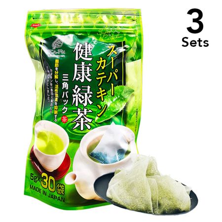 [Set of 3] Super Catechin Healthy Green Tea Triangle Pack 30 Bags