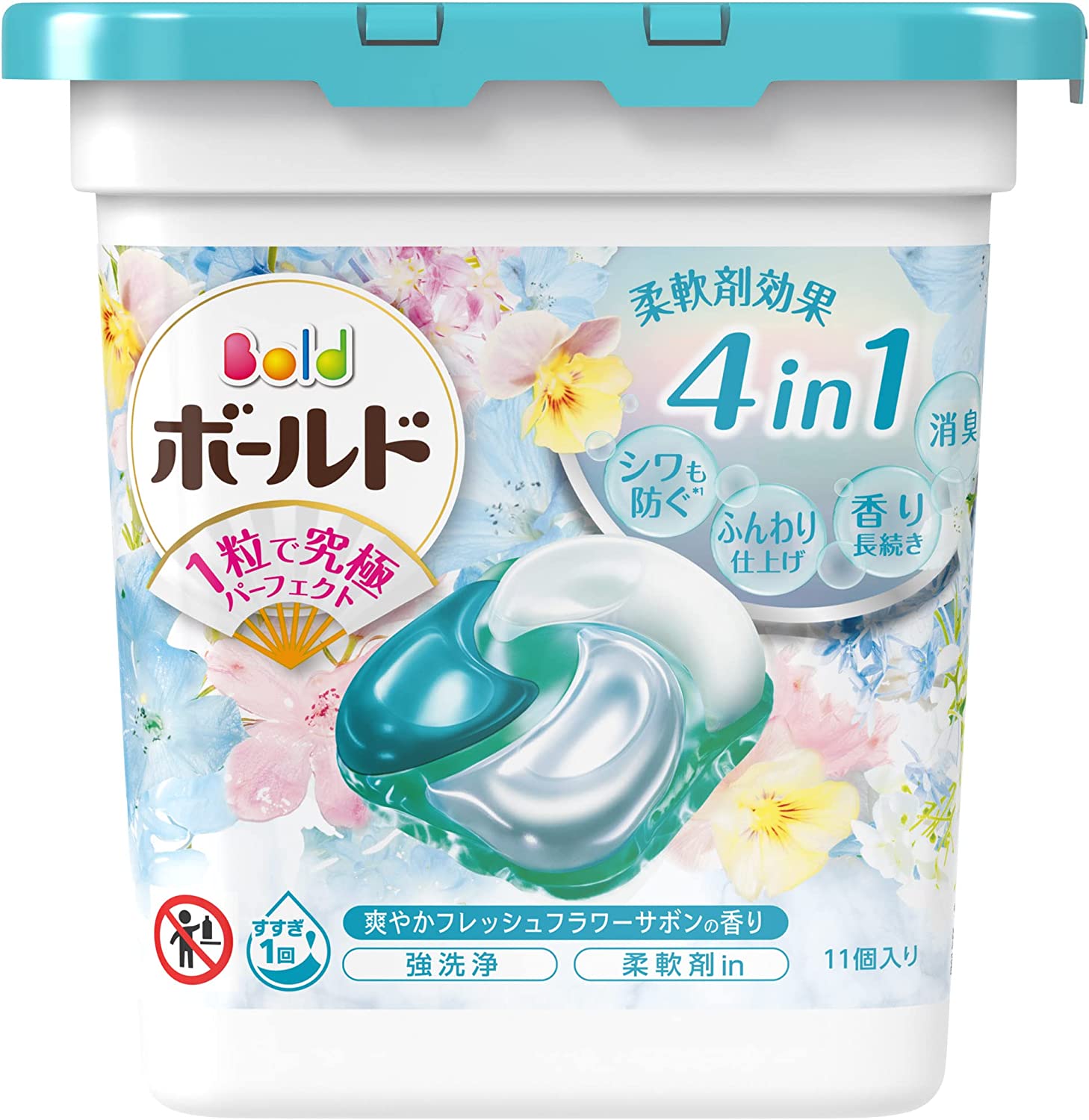 P&G P＆G粗體洗滌劑凝膠球4D新鮮花Sabon 11