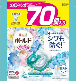 P & G 대머리 젤 볼 4D 상쾌한 신선한 꽃 사본 리 필드 메가 점보 70 피스