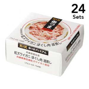 【Set of 24】Can Tsuma Premium Kazumi Red Zwai crab Roosen Meat Steamed