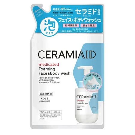 KOSE Cosmeport CeramiAid 药用面部和身体沐浴露补充装 380ml
