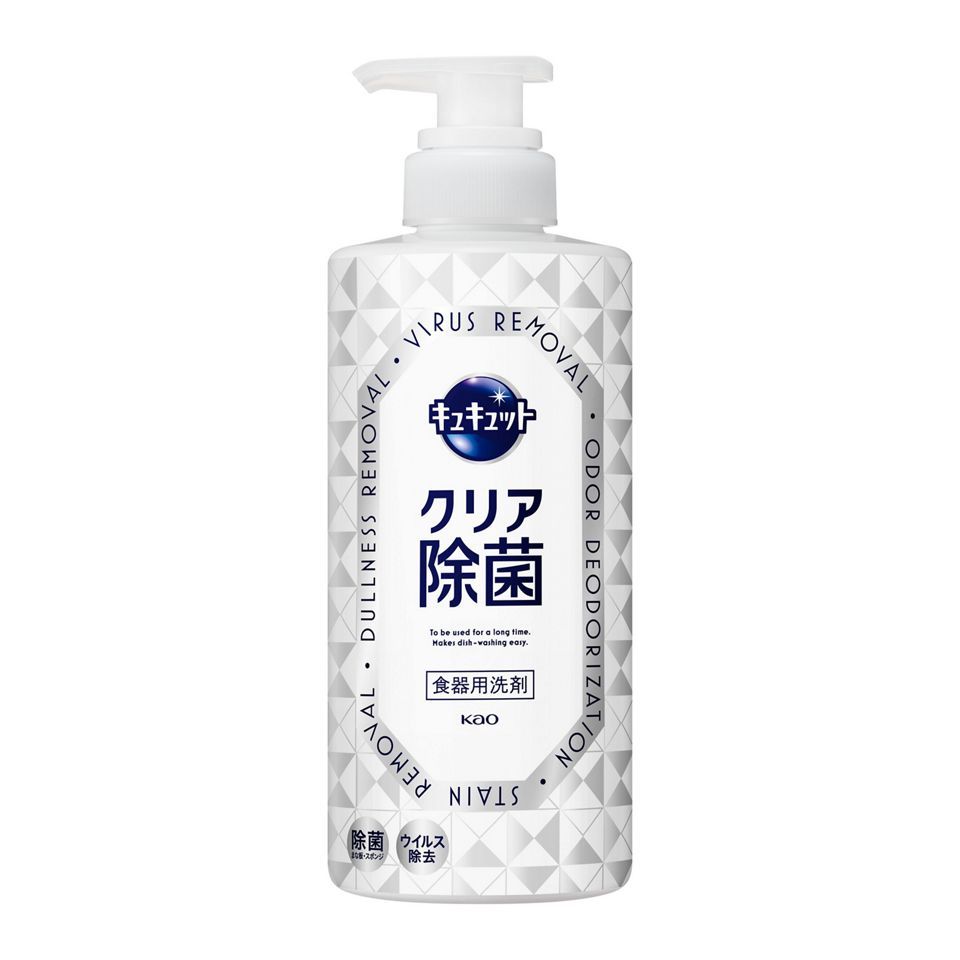 花王 潔淨洗碗精 透明抗菌按壓瓶 500ml