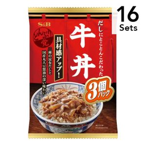 【16個セット】Ｓ＆Ｂ どんぶり党牛丼 120g×3