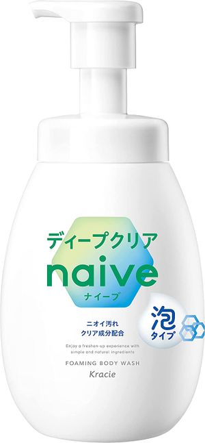 體肥皂（深透明）泵600毫升出現在Classie Naive泡沫中