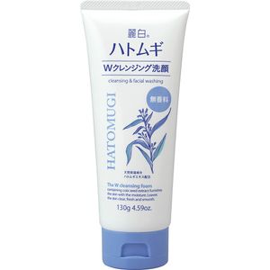 熊野油脂 麗白 ハトムギ Ｗクレンジング洗顔フォーム （無香料タイプ）
