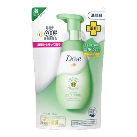 유니레버 재팬 Dove(도브) 여드름 케어 크리미 거품 세안제 리필용 125ml