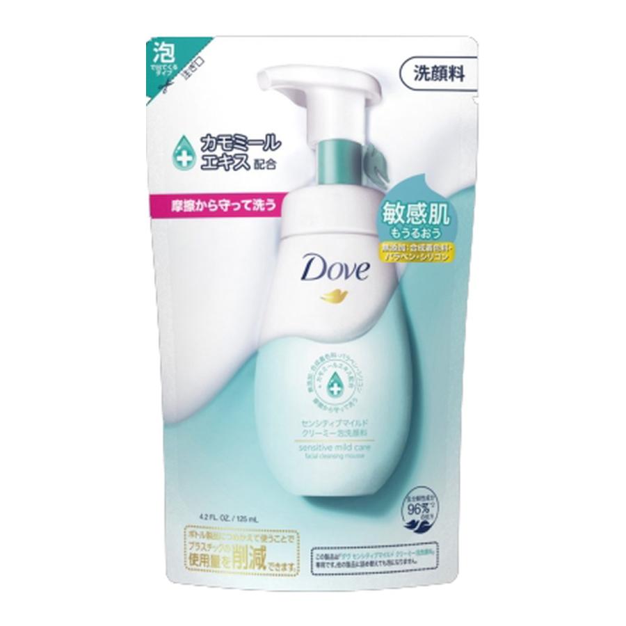 unilever DOVE/多芬 聯合利華日本鴿子（鴿子）敏感的溫和奶油泡沫面部洗滌付款125毫升
