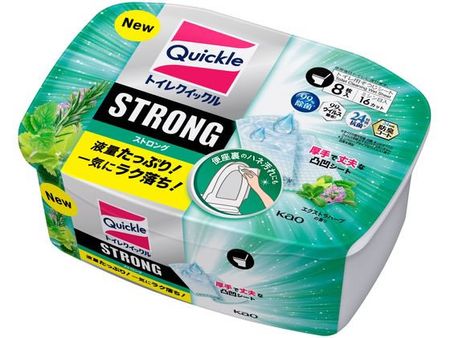 花王Toilet Quickle 強力馬桶清潔紙 額外草藥容器 (8 片)