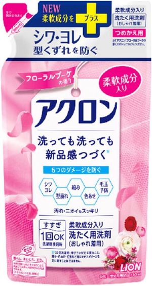 Lion Acron fashionable detergent floral bouquet fragrance 380ml Flexible ingredients Input Introduction to Washing Detergent