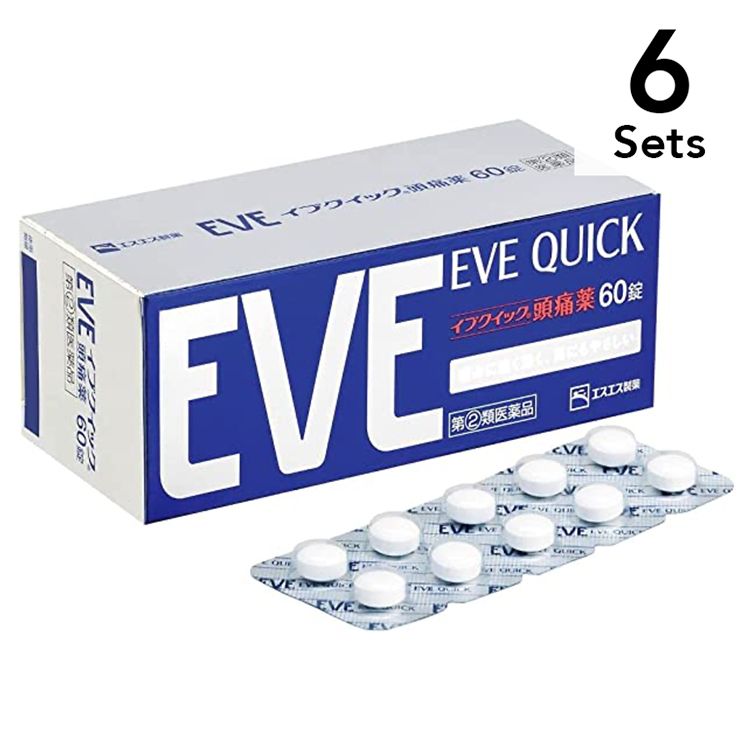 【6入組】白兔牌 EVE QUICK 頭痛藥 60錠【指定第2類醫藥品】