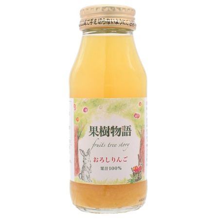 果樹物語 果肉入りおろしりんご 180ml [果実果汁飲料]