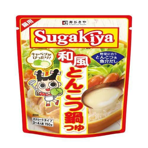 SUGAKIYA Japanese-style Tonkotsu Hotpot Soup 750g