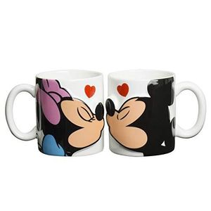 Disney Mickey & Minnie Kiss Mug Pair 2 300ml