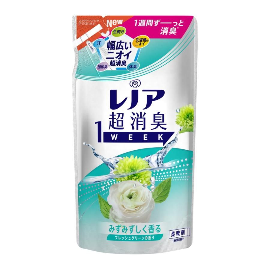 P&G レノア 超消臭 1week 超消臭 みずみずしく香るフレッシュグリーンの香り つめかえ用 380ml 柔軟剤