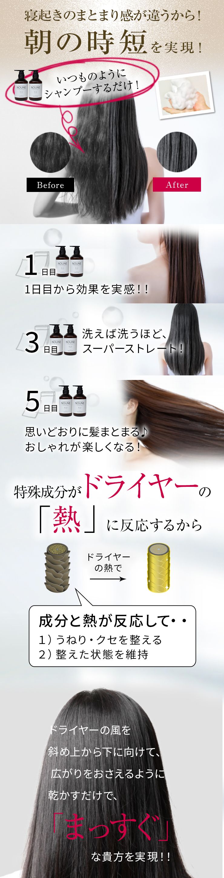 NOUNE ストレートシャンプー 400ml