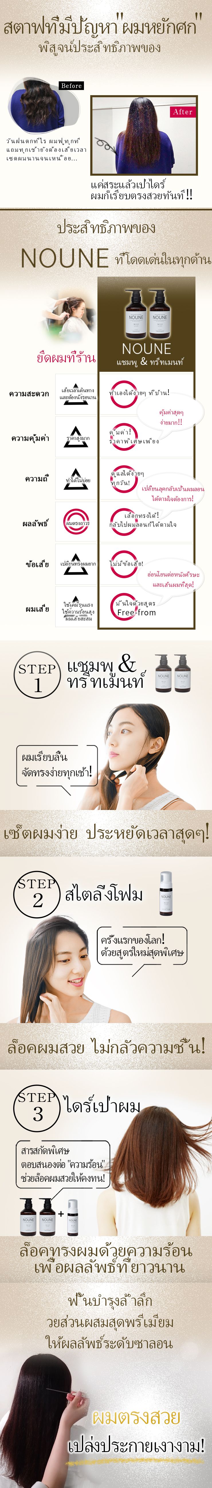 นูเน่ สเตรท แชมพู 400มล.
