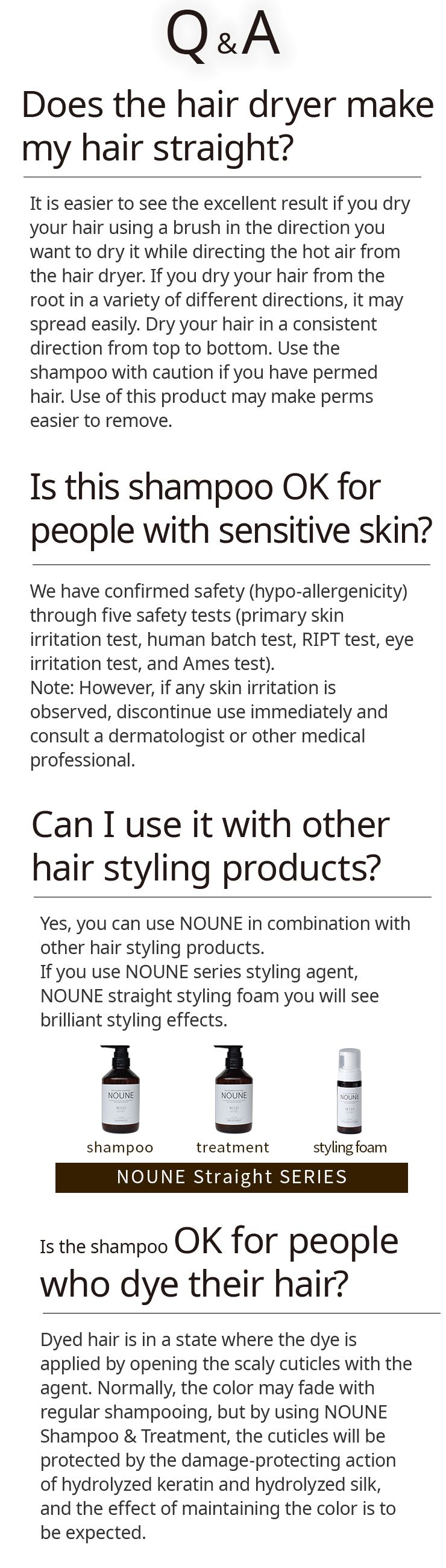 NOUNE Straight Shampoo 400ml