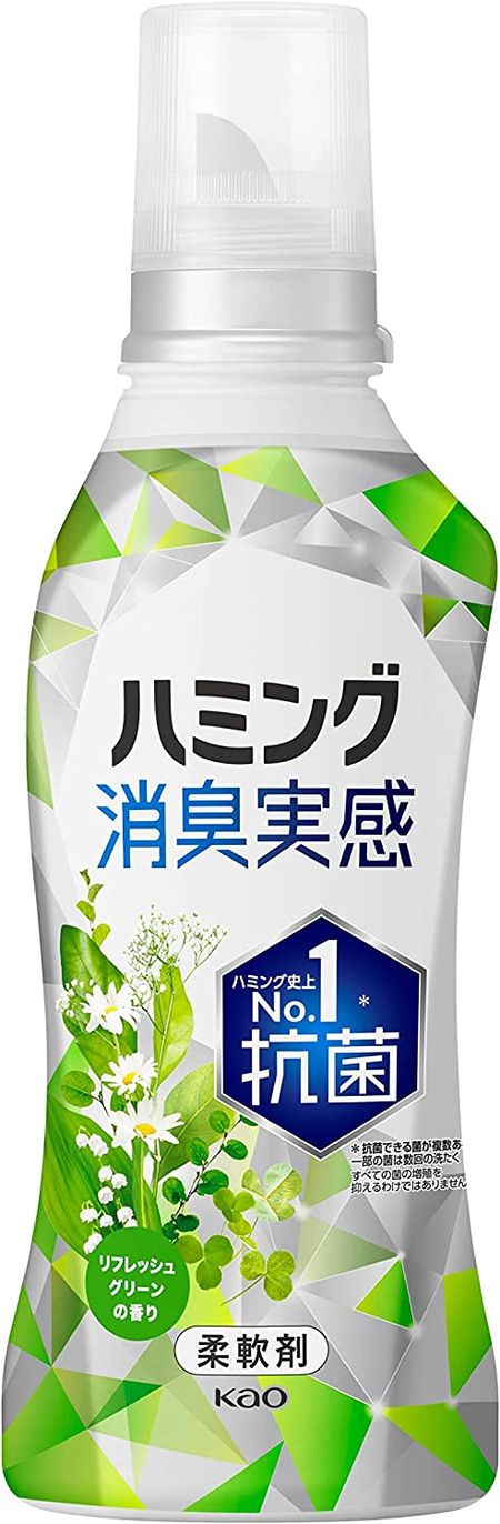 花王Humming 除臭衣物柔軟劑，清新綠香，510ml