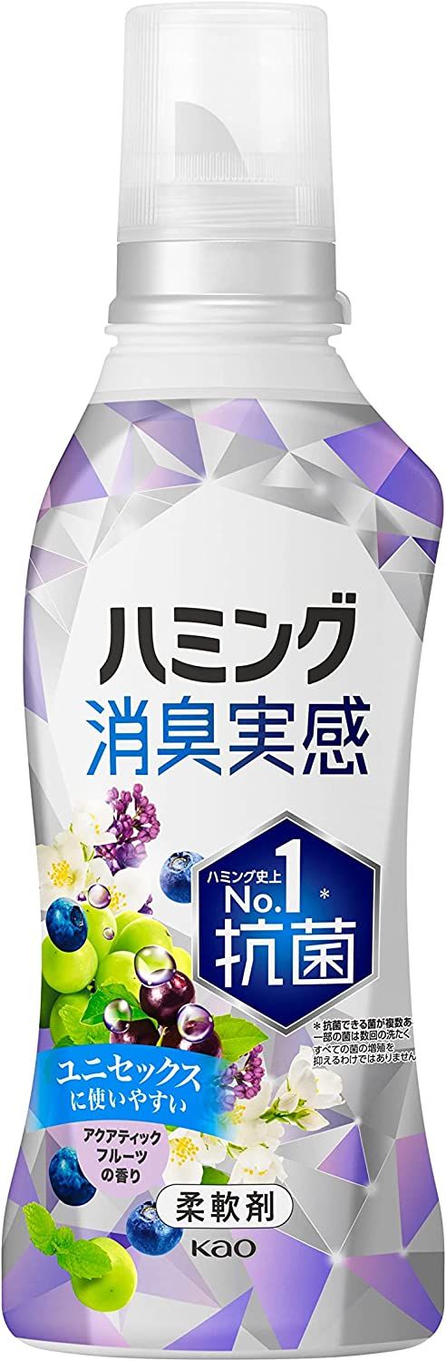 花王 ハミング消臭実感 柔軟剤 アクアティックフルーツの香り 本体510ml