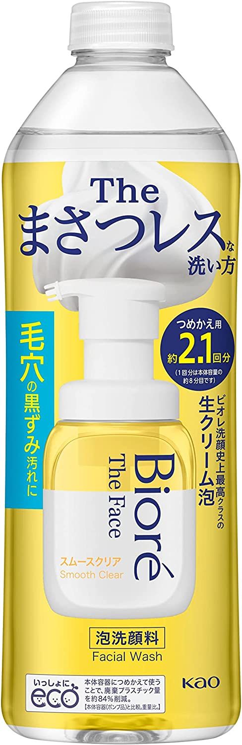 Kao Bioré THE FACE Smooth Clear Foaming Face Wash Refill 340 mL