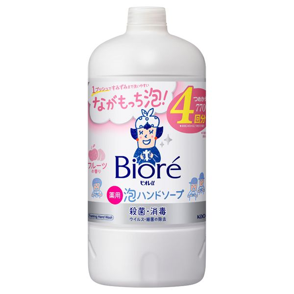 花王Bioreu 泡沫洗手液 水果香型 補充裝 770ml