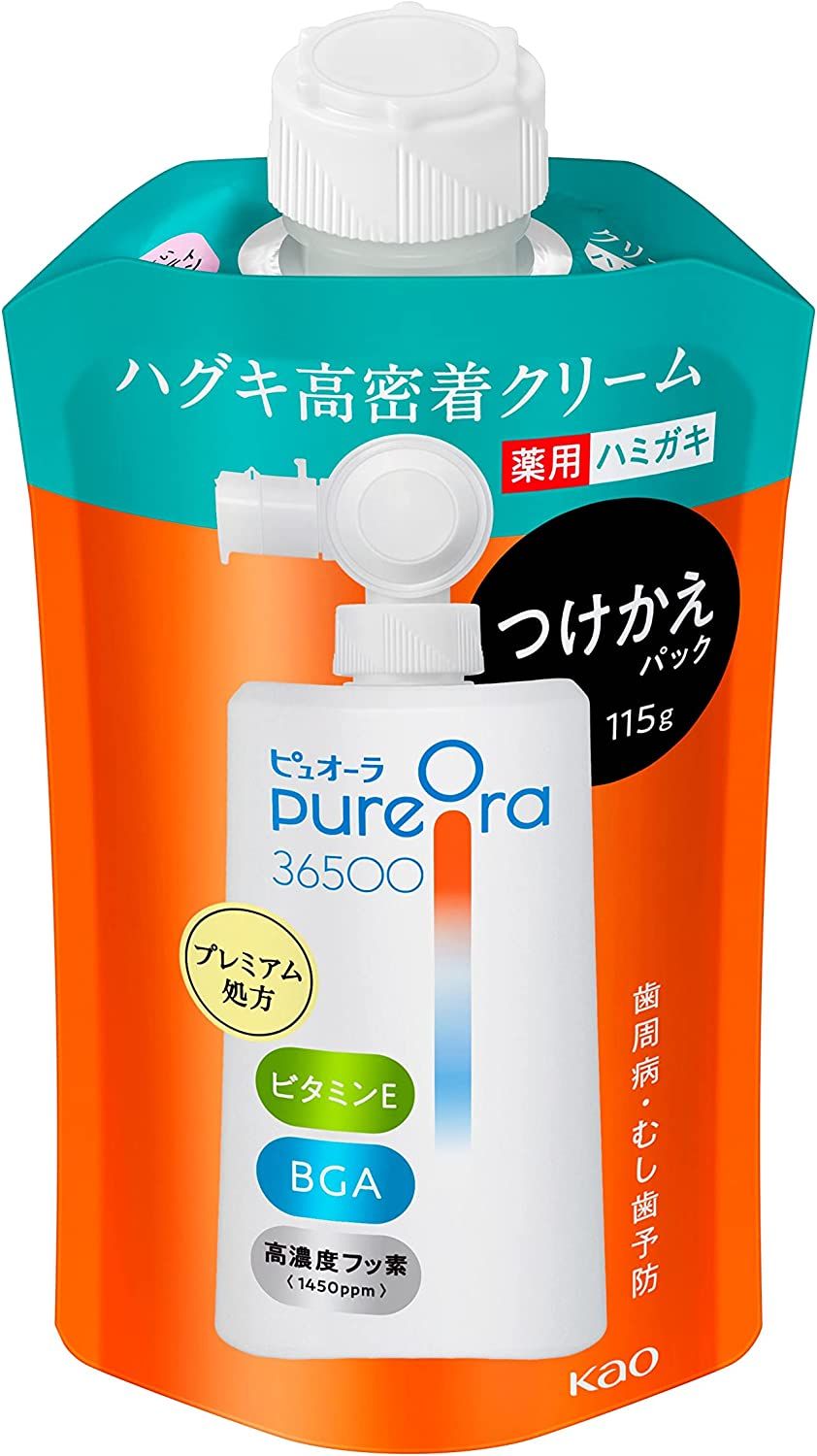 Kao PureOra 36500 Medicated High-Adhesion Gum Care Cream Toothpaste Refill 115 g