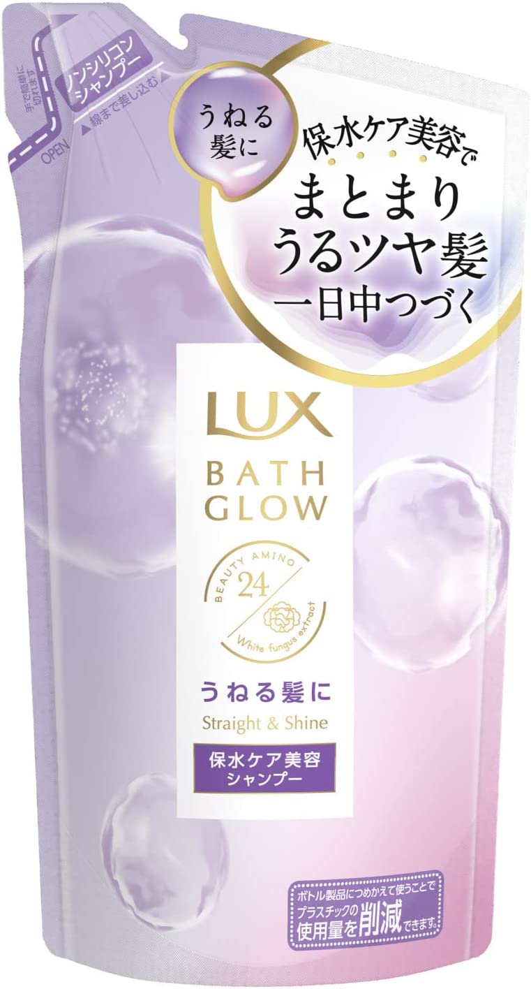 unilever LUX/麗仕 聯合利華日本勒克斯（Lux）低音發光和光澤洗髮水重新填充350克