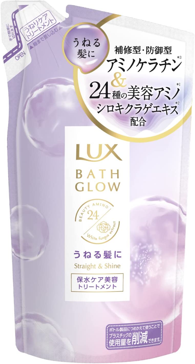 unilever LUX/麗仕 聯合利華日本勒克斯（Lux）低音發光直射和光澤護髮儀重新填充350克