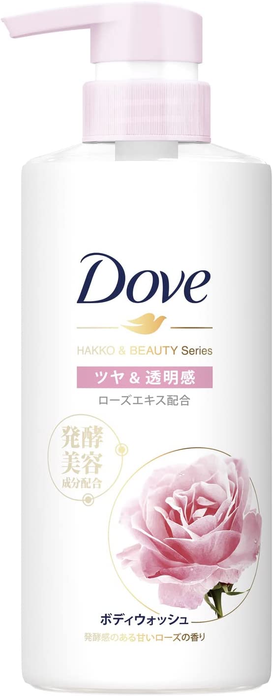 unilever DOVE/多芬 聯合利華日本 Dove多芬身體沐浴乳 發酵&美肌系列 光澤&透明感 按壓瓶 480g