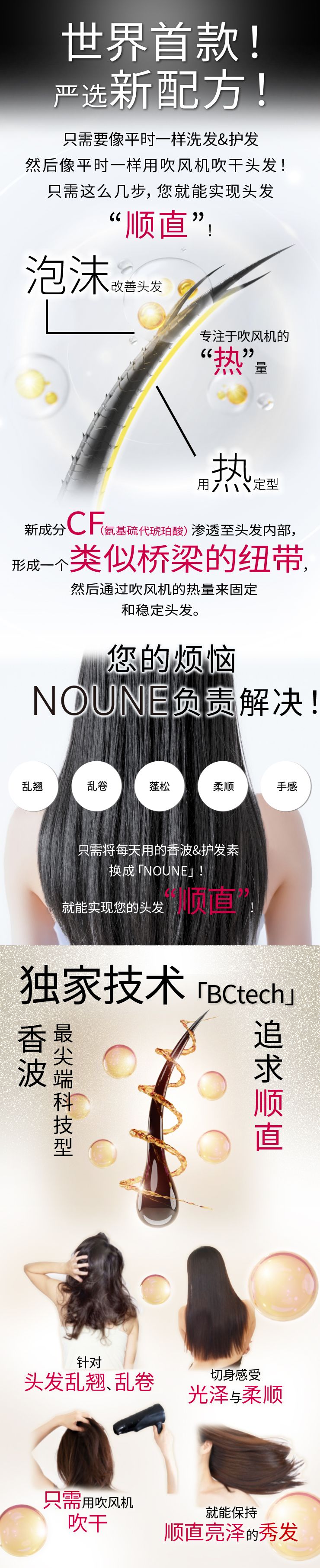 【超值组合】NIJI NOUNE 直顺洗发精 400ml & 润发乳 400ml