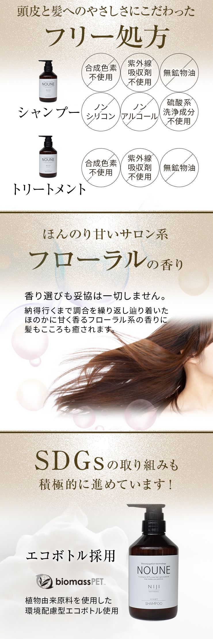 【お得なセット】NOUNE ストレート シャンプー 400ml & トリートメント 400ml