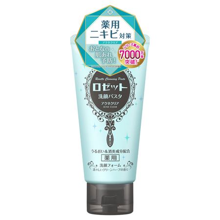 Rosette Face Wash Pasta Acne Clear 120g Green Herb Scent